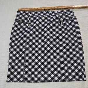 Michael Kors Black and White Checkered Pencil Skirt Ladies Size 12 Never Worn